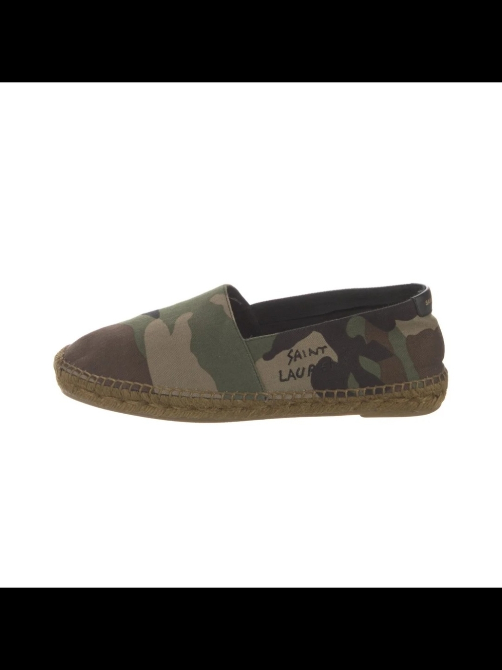 Saint Laurent Camouflage Canvas Espadrilles - Green/Brown/Black